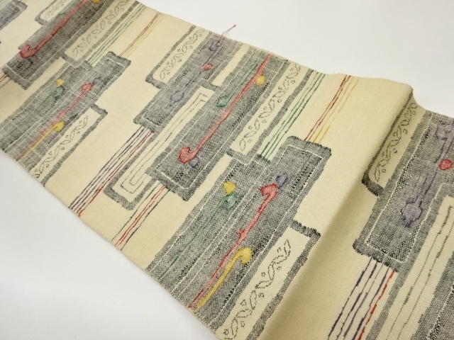 変わり横段模様織出し名古屋帯